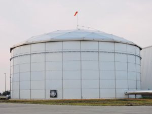 White Bolted Water Tank for processing plant in Arkansas