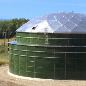 Green Double wall Bolted Tank with Aluminum Dome
